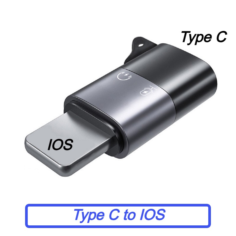Adapter đầu chuyển đổi otg type c sang micro usb / ios hỗ trợ mic microphone sạc truyền dữ liệu