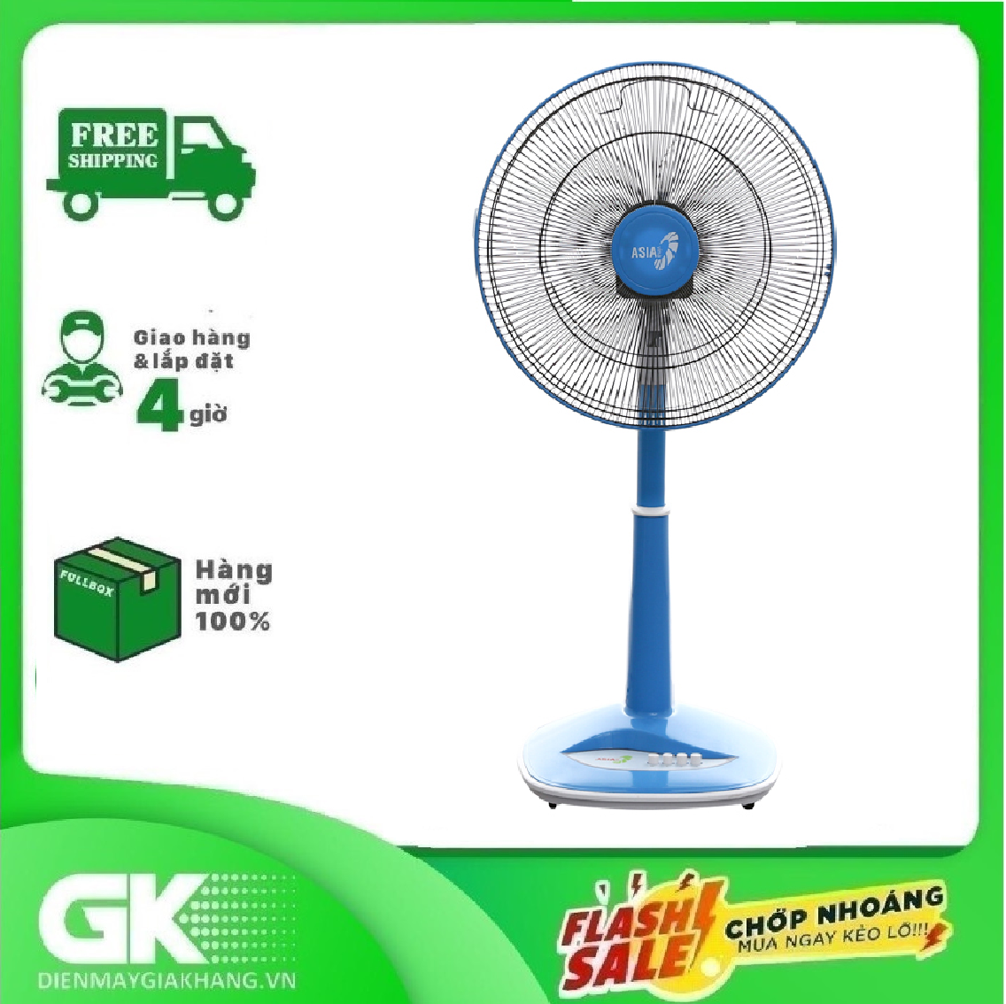 VOUCHER 5% ĐƠN TỪ 300K, THU THẬP 9H TỪ 06-13.03Quạt lửng Asia A16018