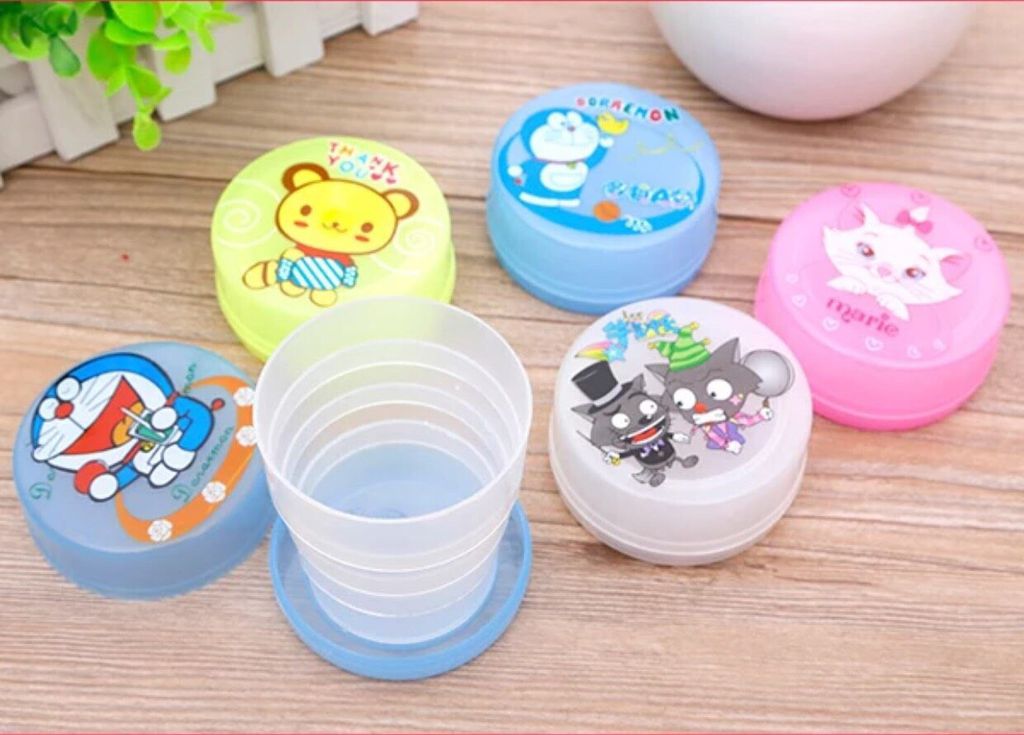 Ly uống nước silicon gấp gọn du lịch