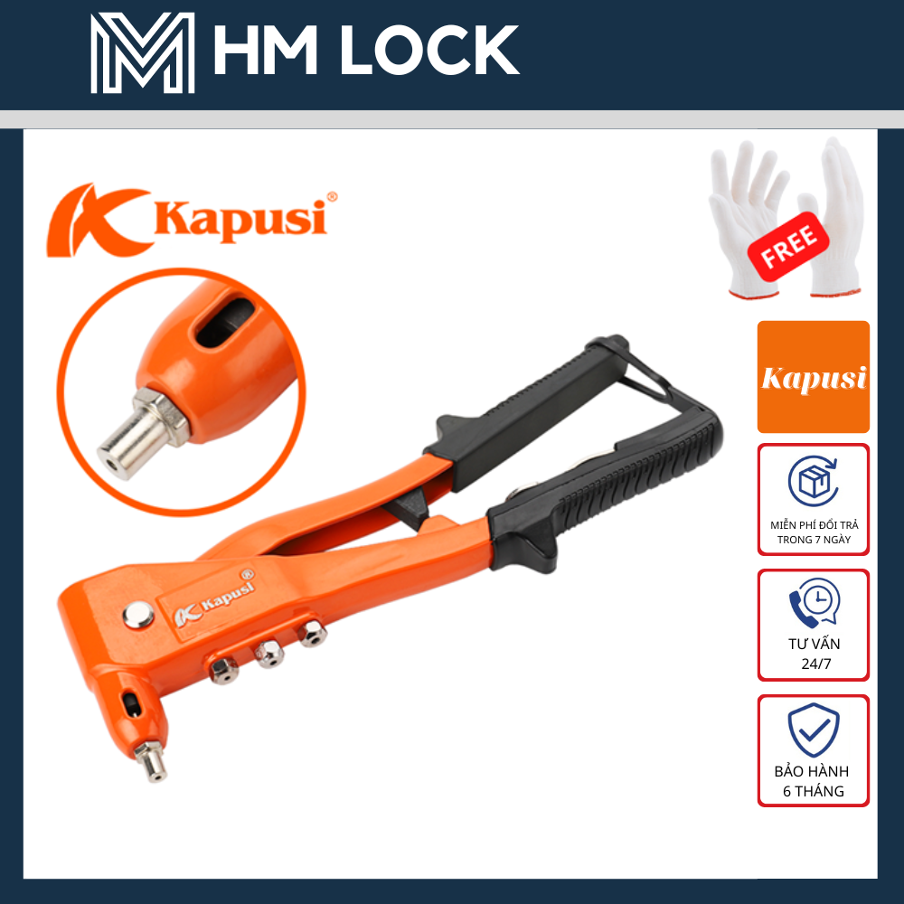 Kìm rút rive rút tán đinh kapusi 9.5" inch cao cấp - hàng chính hãng