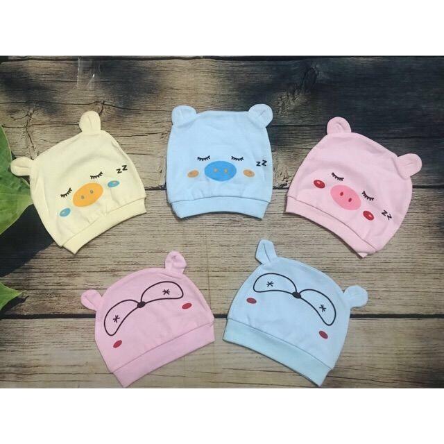 Mũ vải cotton cho bé trai, bé gái (mũ sơ sinh)