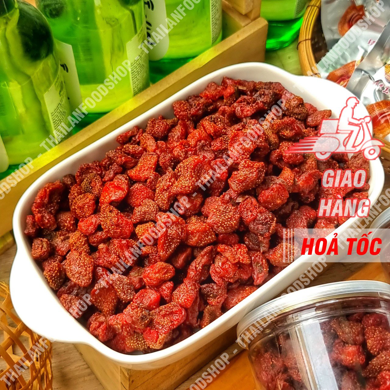 Dâu Tây Sấy Dẻo Đà Lạt - Lon 500gr