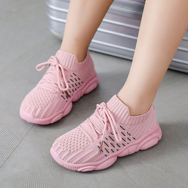 Giày Thể Thao Cho Bé Chất Co Giãn Thoáng Khí ( C0528 )