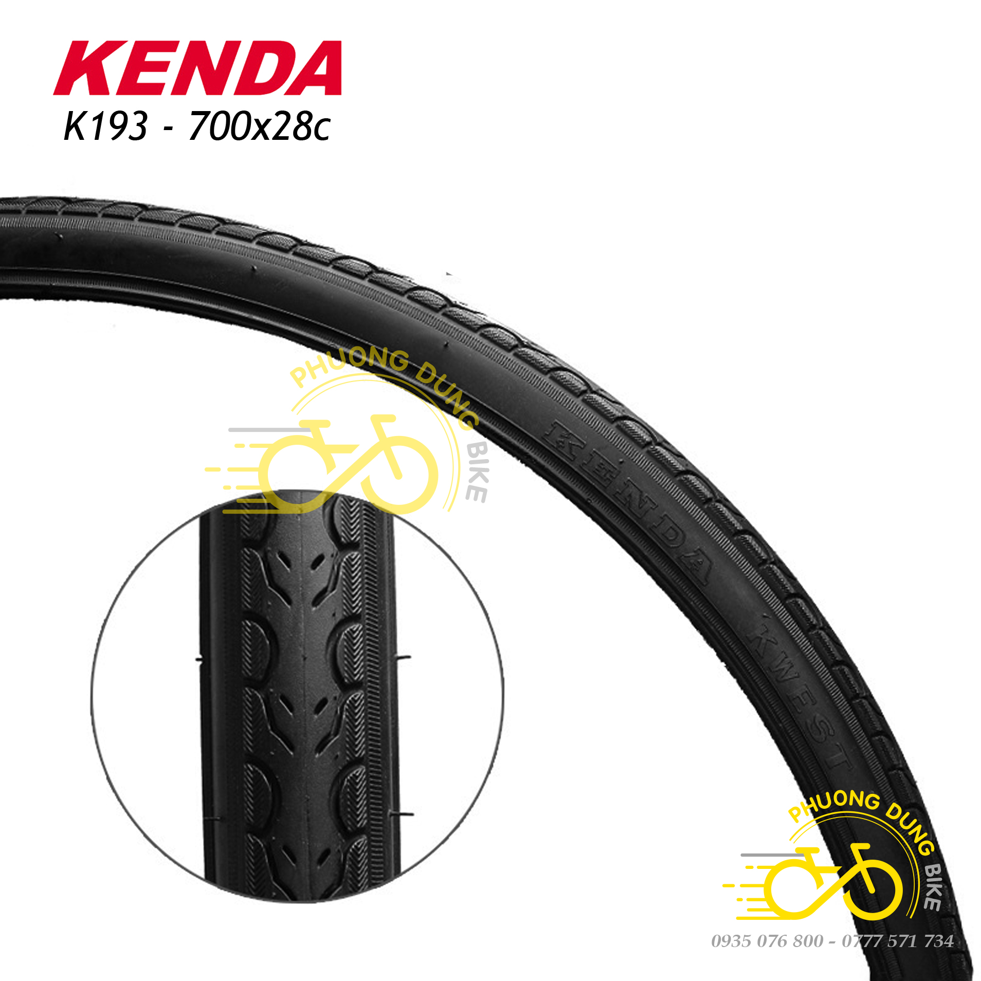 Lốp xe đạp kenda kwest k193 700x28c - 1 chiếc