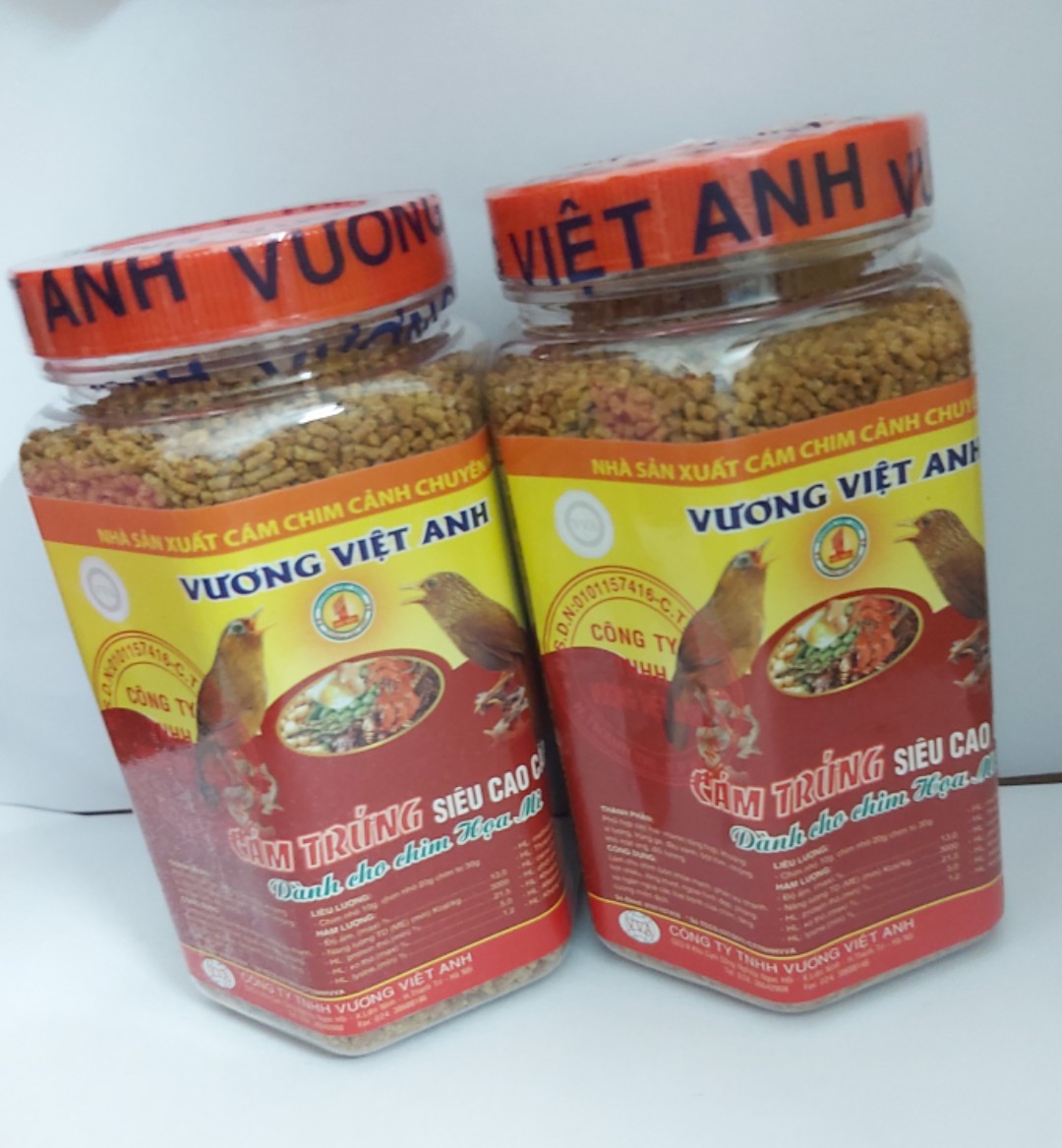 Combo 2 hũ cám vương việt anh: Mi, khướu, mào, chòe, tổng hợp(hũ 500g) tằng 1 thìa châm thức ăn