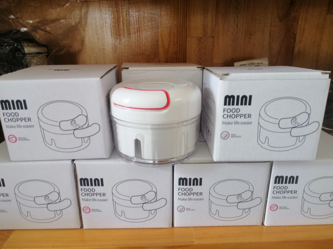 Xay tỏi cầm tay chopper - quay cắt hạt tiêu - say thịt - máy xay tỏi ớt cầm tay mini