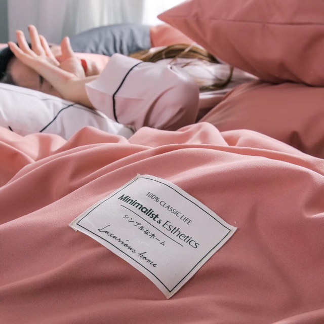 Set Chăn Ga Gối Cotton Tici - Màu cam.