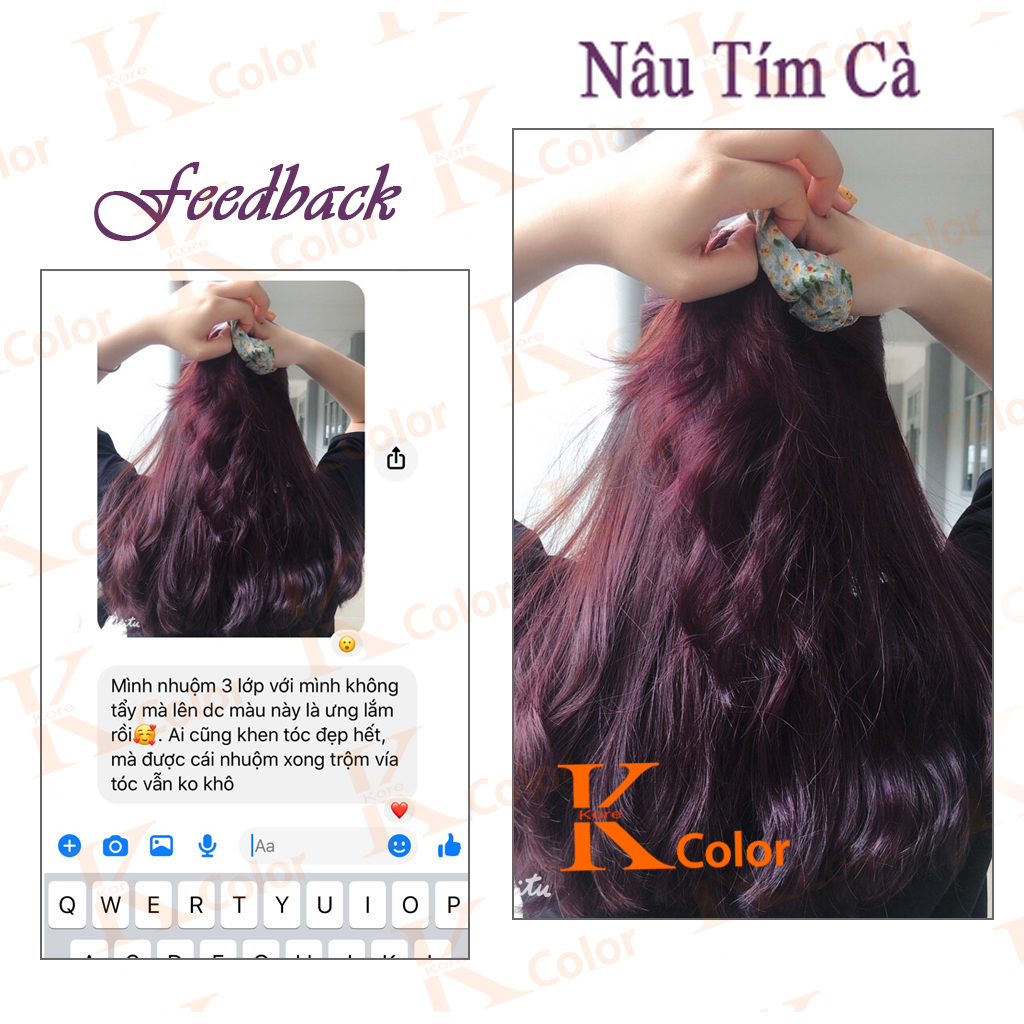 Thuốc nhuộm tóc Nâu Tím Cà kcolor