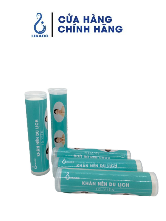 Khăn nén dạng viên kẹo LIKADO ống 10 viên (1 ống )