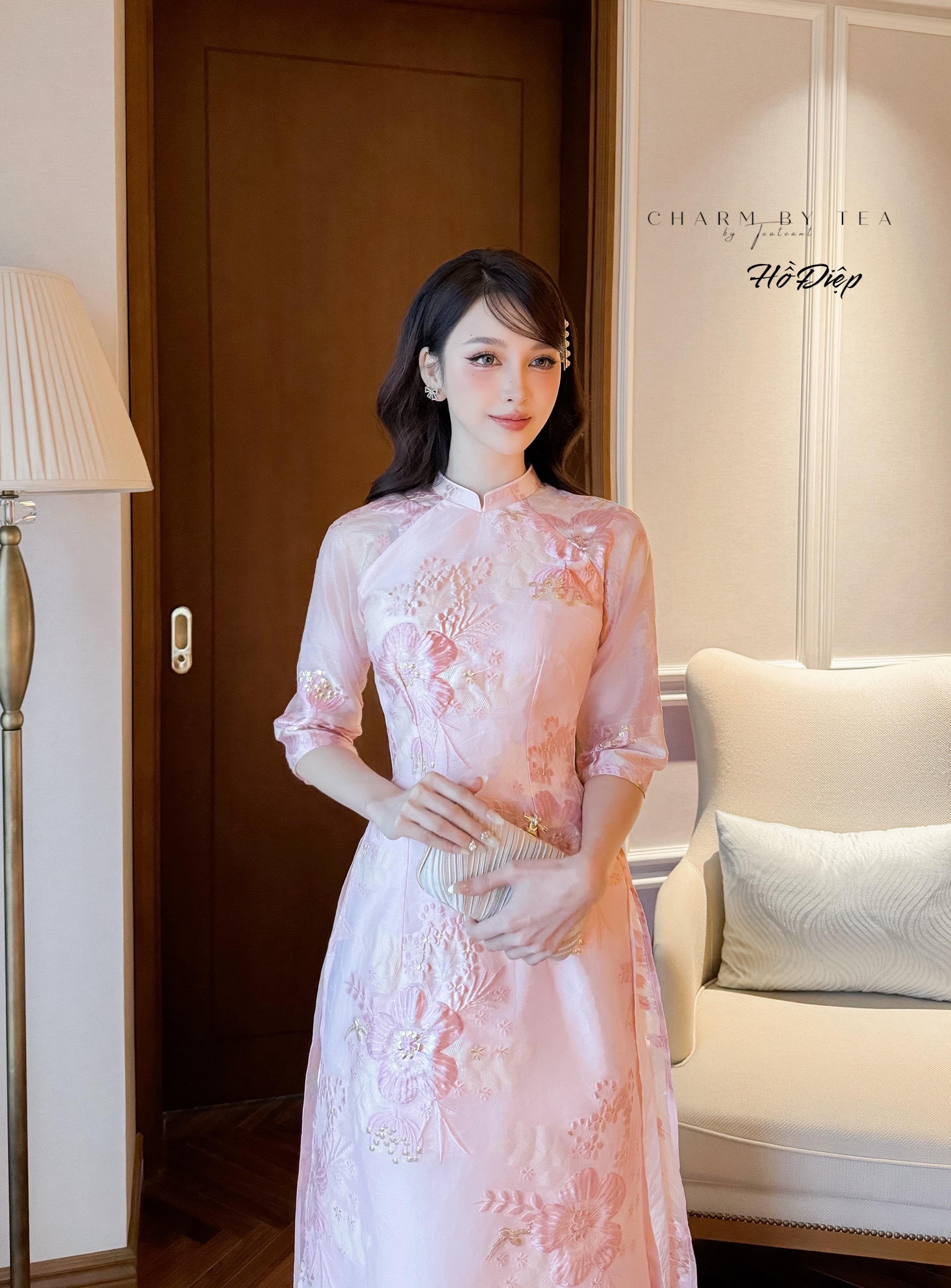 Áo Dài Thiết Kế CHARM BY TEA: HỒ ĐIỆP SET