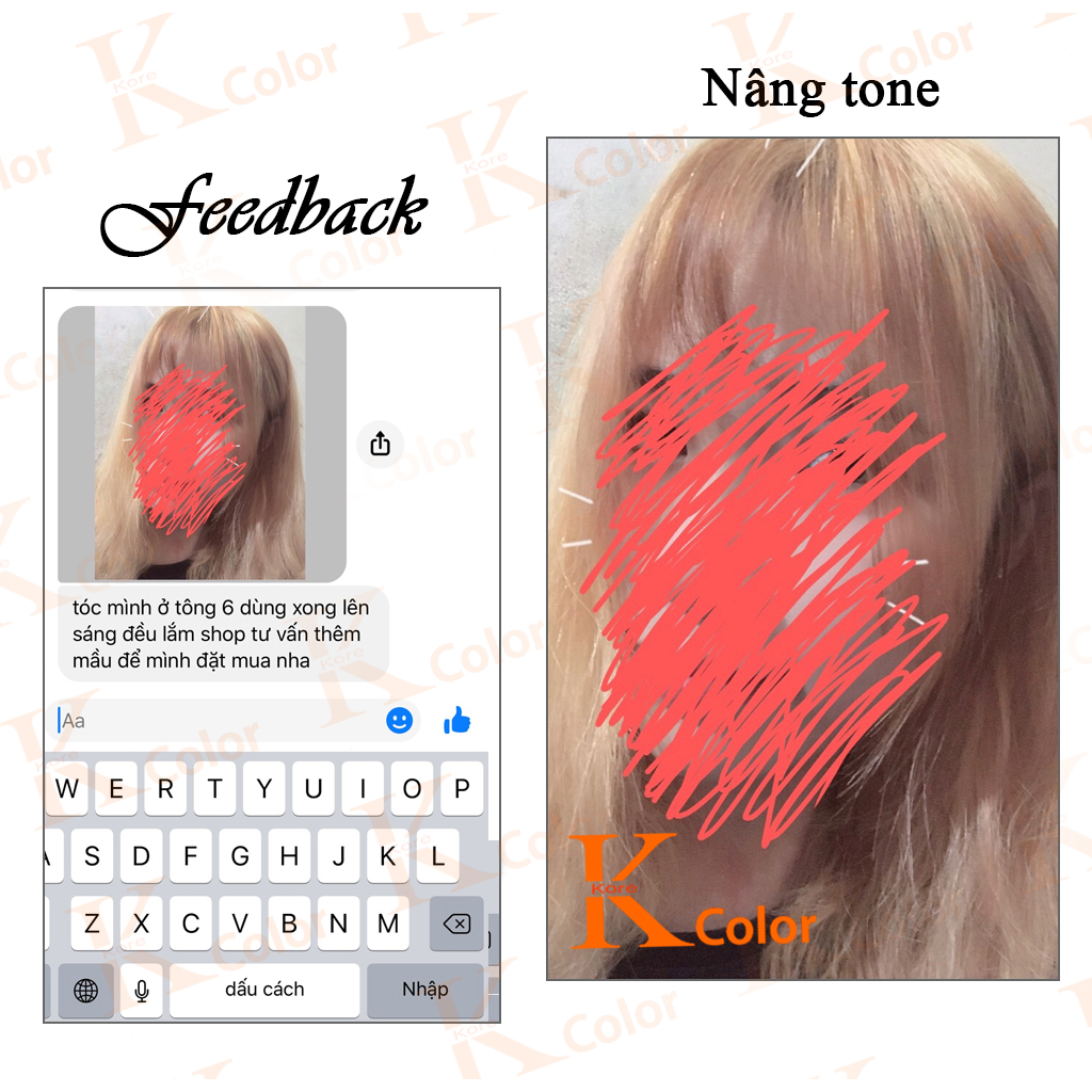 Thuốc Nhuộm NÂNG TONE TÓC - Kcolor