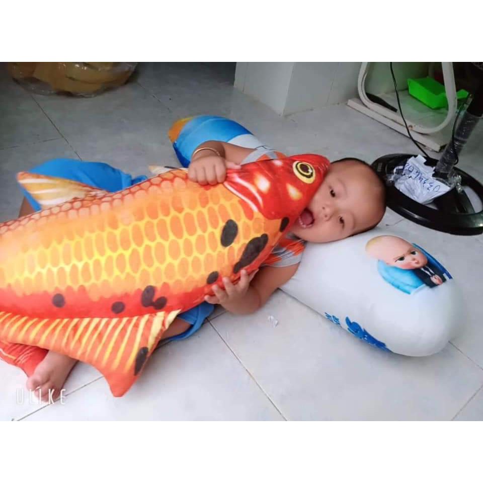 GẤU BÔNG CÁ CHÉP GỐI ÔM CÁ CHÉP SIZE LỚN