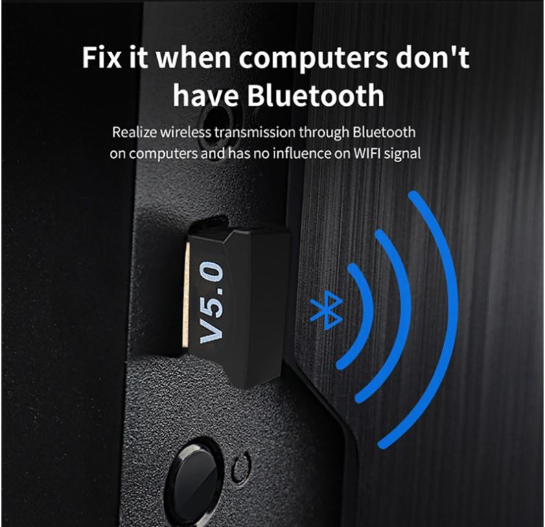 USB Bluetooth 5.0 cho PC -USB Bluetooth Máy tính kết nối 20m V5.0