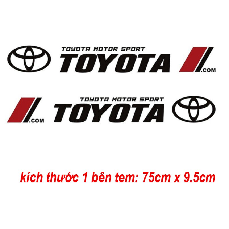 Tem TOYOTA Phản Quang Dán Thân xe ô tô ( giá bán 2 tem )