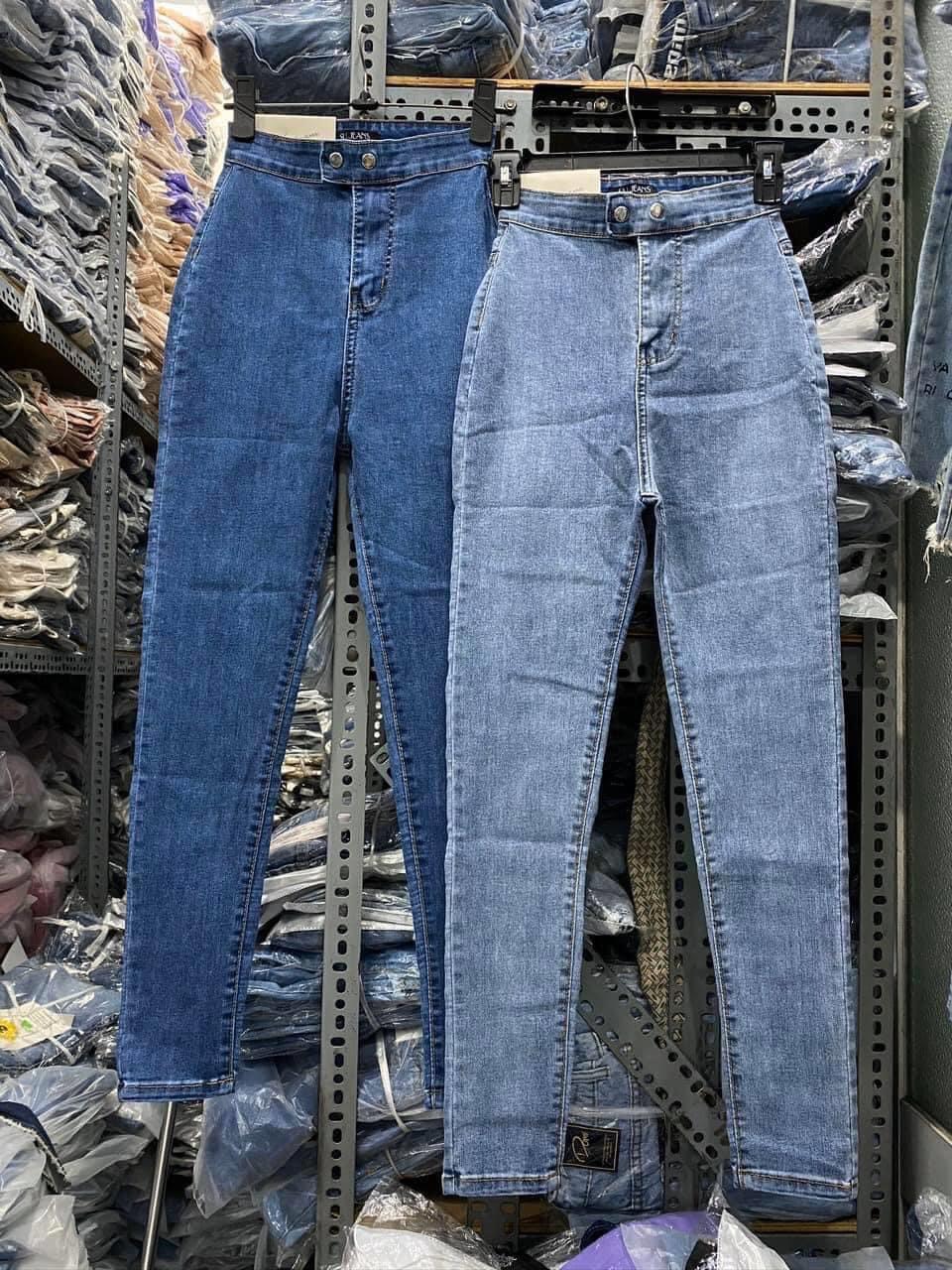 Quần Jean Nữ Lưng Cao ĐAI TRƠN HAI CÚC ( 3 MÀU ) siêu đẹp chất jean giãn tốt -d5/16