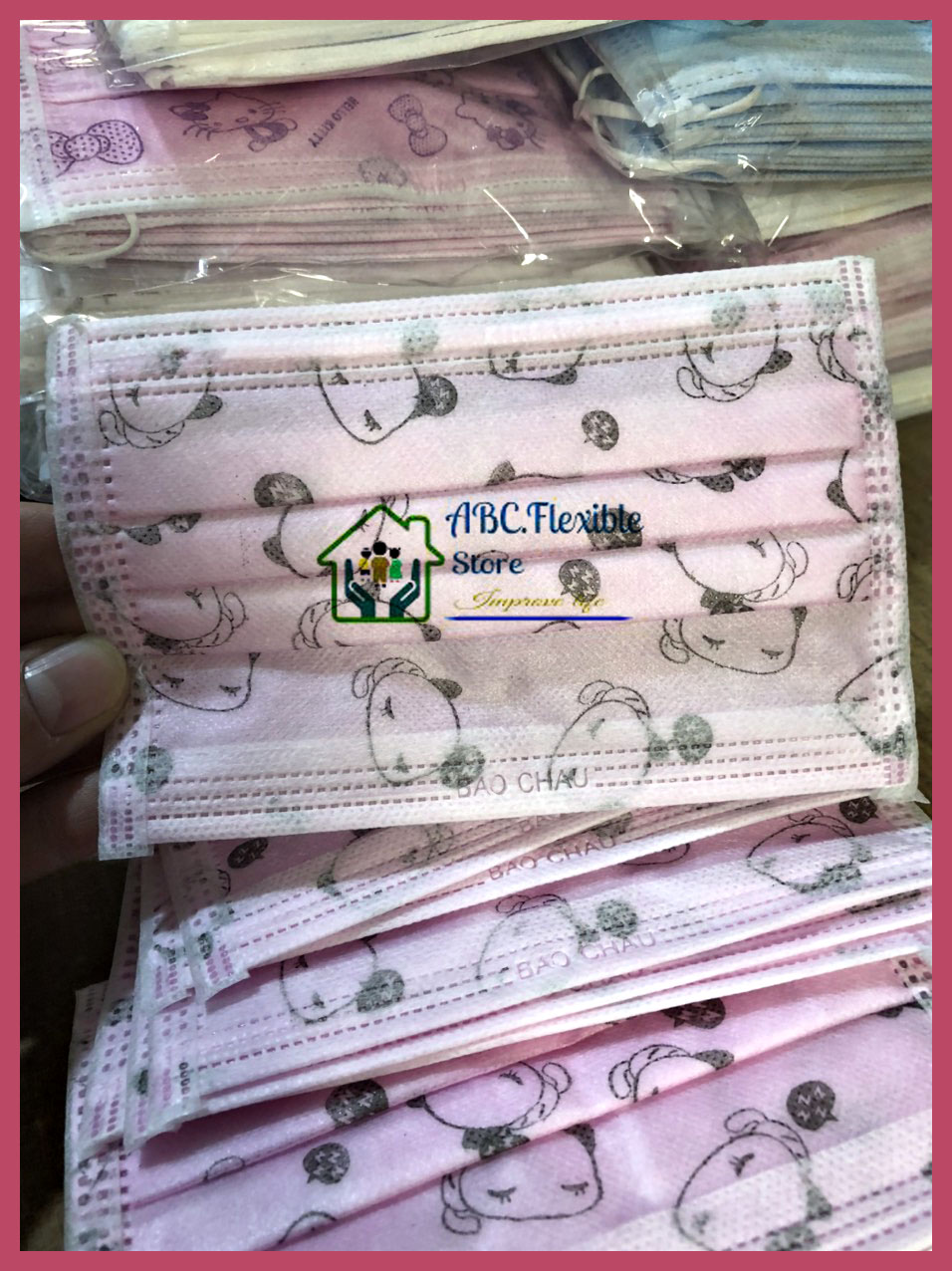 SIÊU HOT ( Khẩu trang trẻ em) 4 Hộp 50 chiếc khẩu trang trẻ em-Ami Kid ( 5 túi mỗi túi 10 cái)
