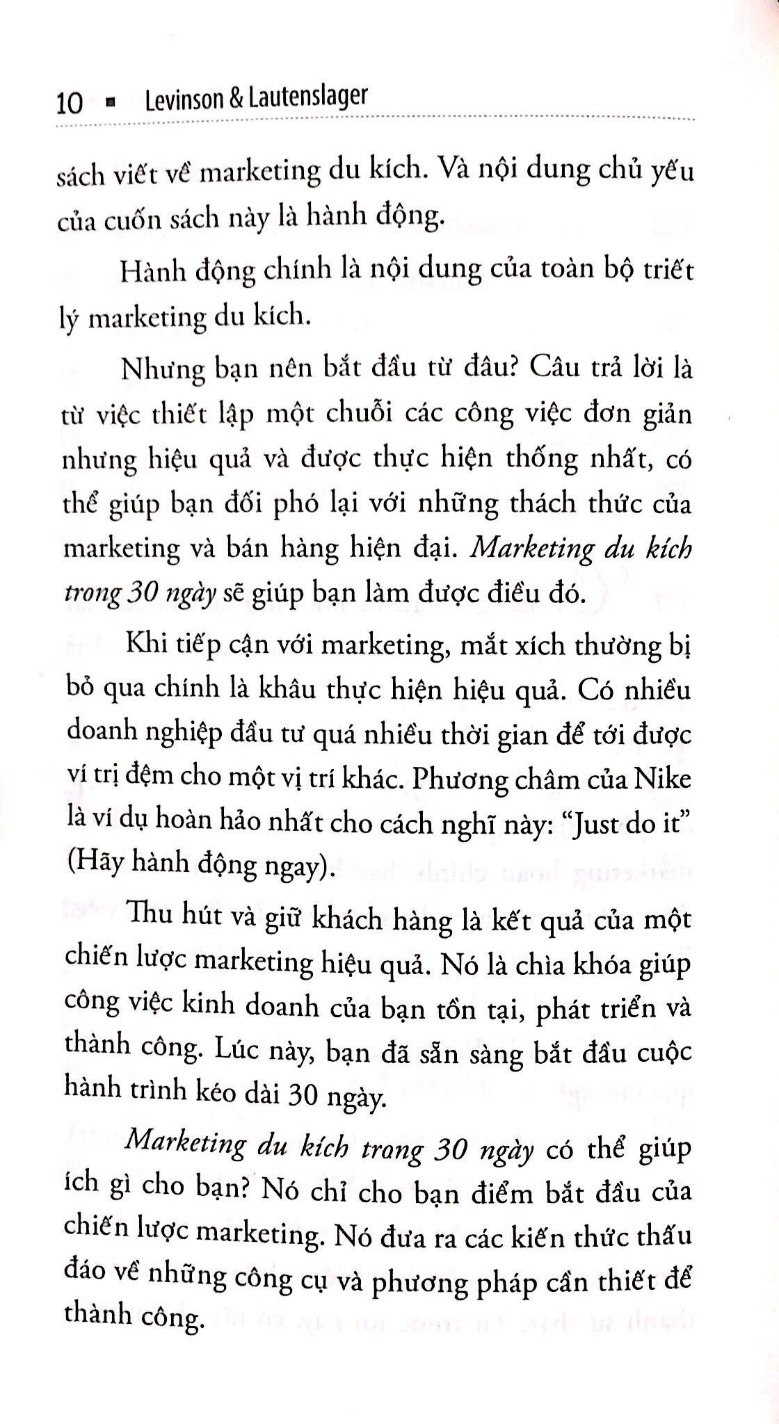 Sách - Marketing du kích trong 30 ngày