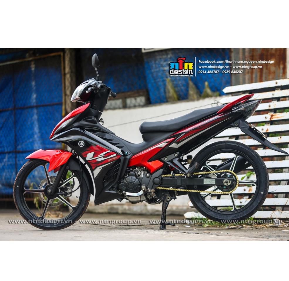 Tem Rời Dán Xe Exciter 135 Mẫu LC 2021 Đỏ Đen