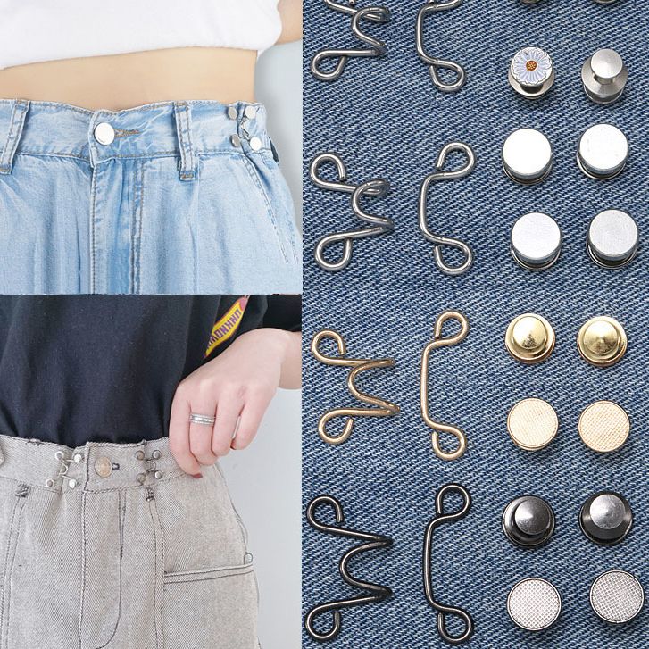 Adjustable Buttons Can Be Reduced Without Screw Jeans Waist Buckle