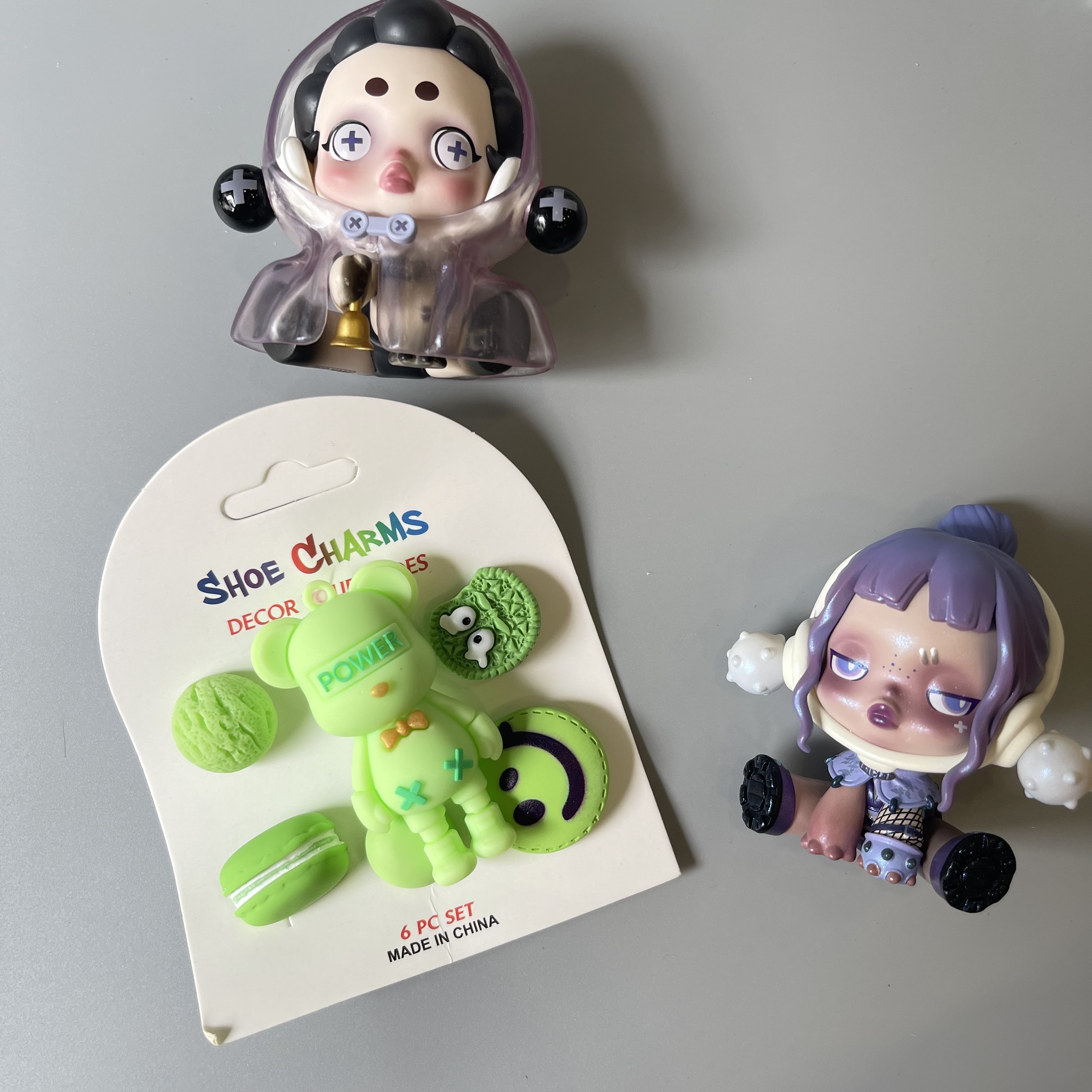 Bộ 6 jibbitz, sticker, charm 3d nhiều chủ đề nhựa cứng gắn dép crocs, cross, dép sục, cá sấu mayto