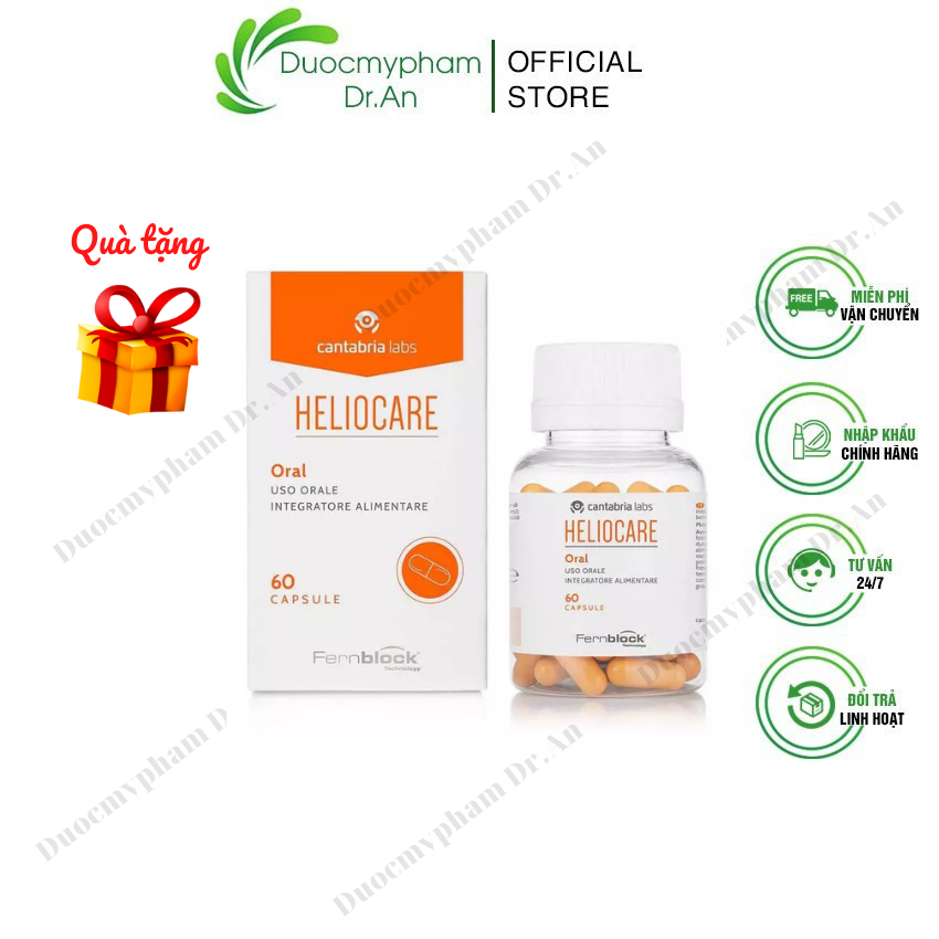 Imports-oral tablets sunscreen, anti-aging Heliocare ultra-60 tablets-duocmyphamdran
