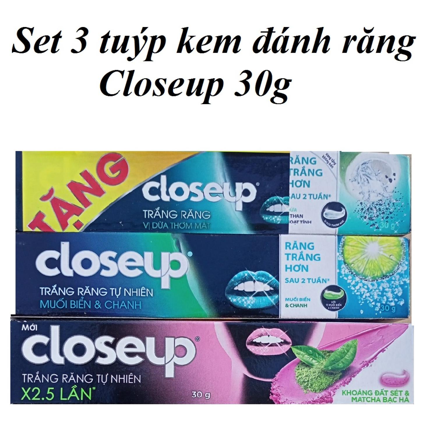 3  tuýp Kem đánh răng closeup 30g chọn ngẵu nhiên
