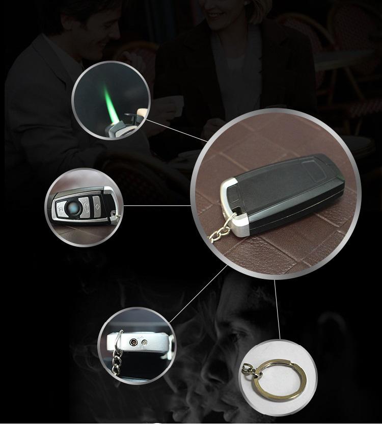 Bật lửa gas khò móc khóa hình Remote xe BMW mẫu TH182 ( Kim Loại )