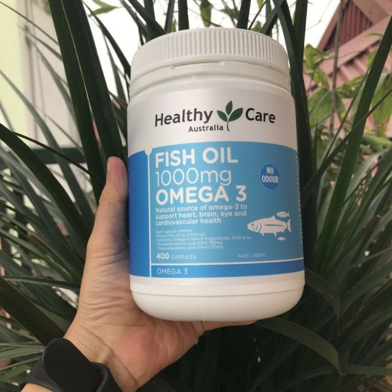 Viên uống dầu cá Healthy care Fish oil 1000mg Omega 3 (400 viên) cao cấp