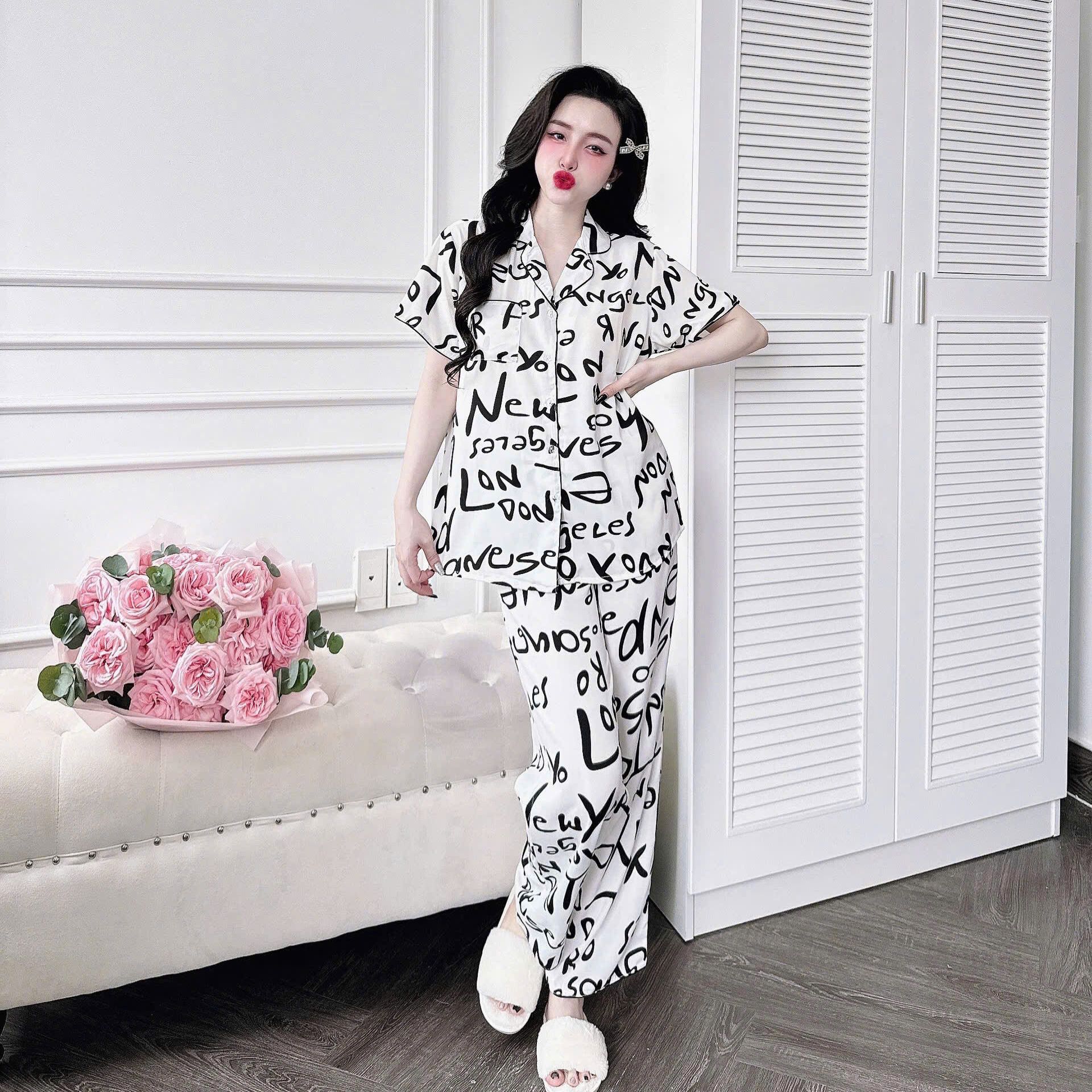 Đồ bộ bigsize 50-100kg đồ mặc nhà mắt dành cho nữ chất lụa Mango mềm mịn cao cấp