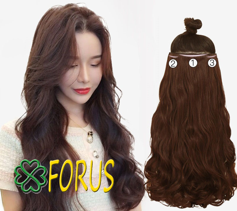Tóc giả nữ kẹp 2 phím phồng set 3 cái K03X ❤️FREESHIP❤️ kẹp phím phồng, tóc giả nữ, kẹp phồng chân tóc, sét kẹp phồng tóc xoăn Sỉ 55k