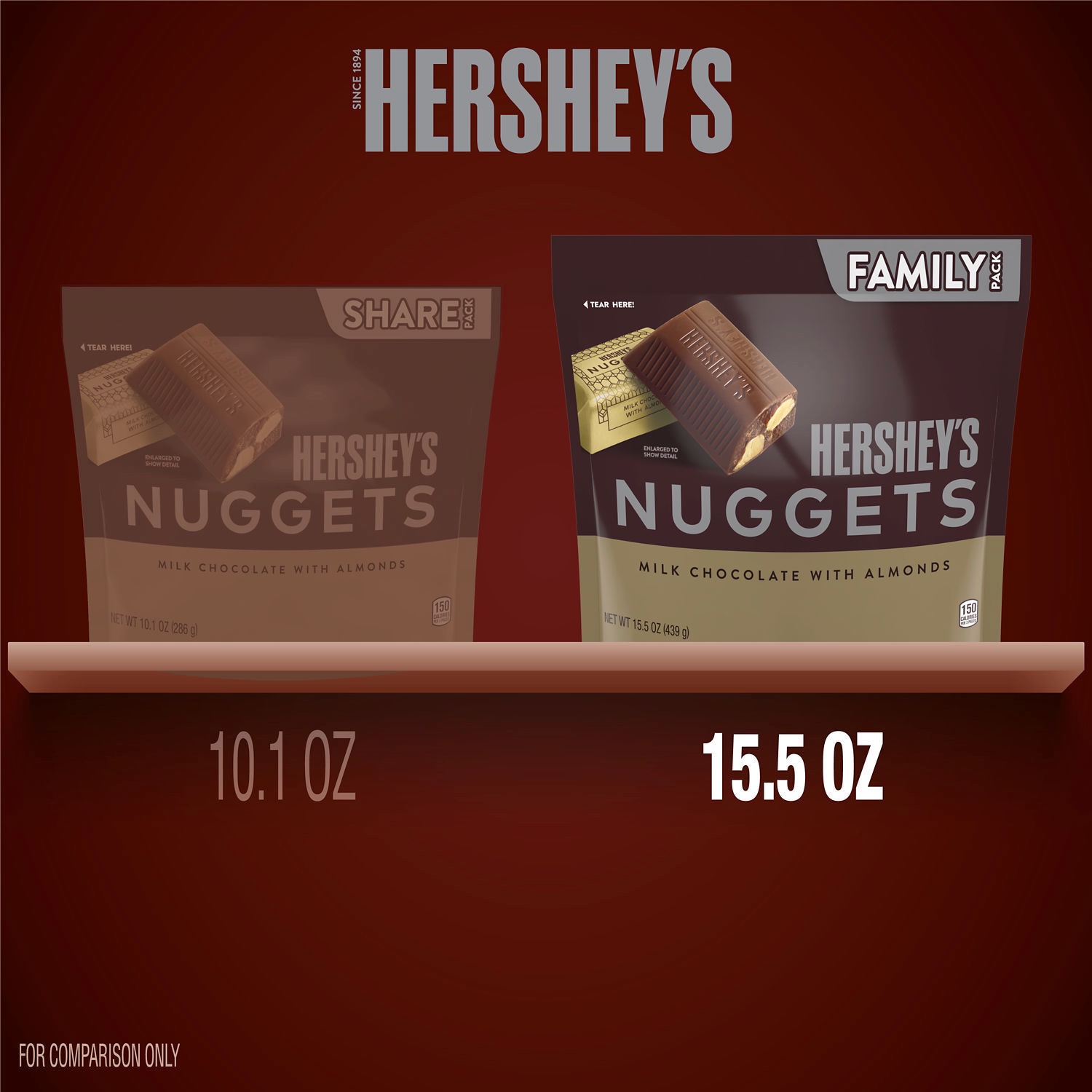 Socola Hershey Vuông Sữa Hạnh Nhân Lớn - Socola Mỹ