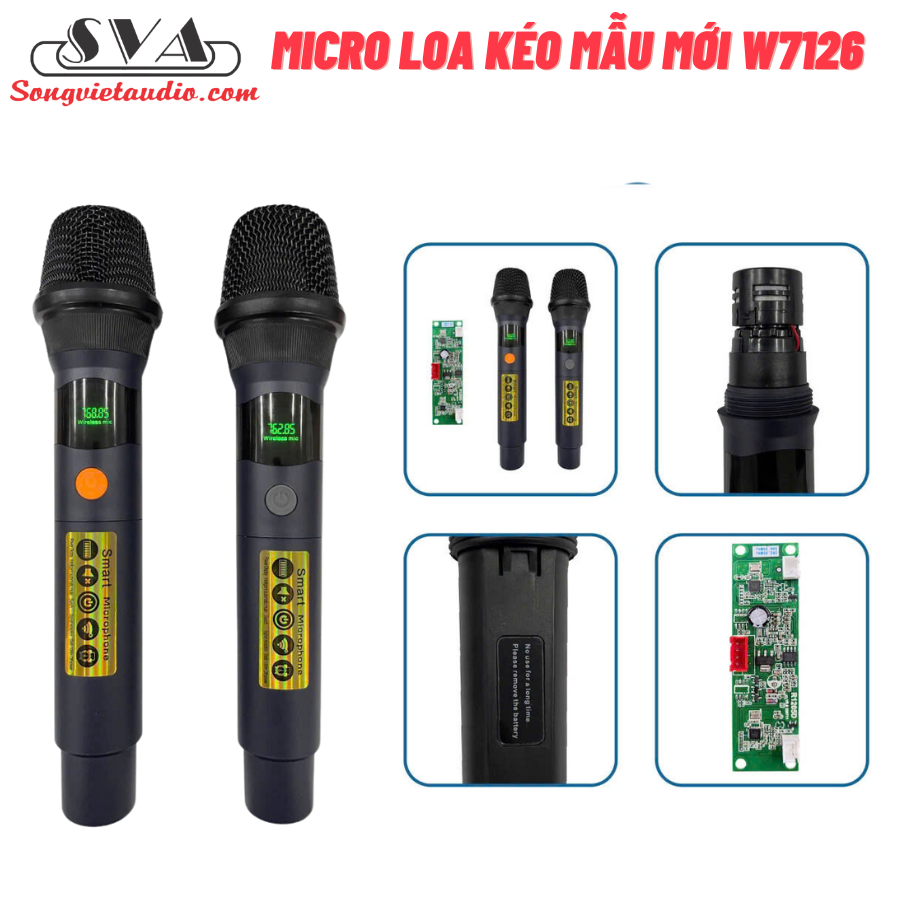 BỘ MICRO KHÔNG DÂY UHF LOA KÉO 7126 - 1 CẶP