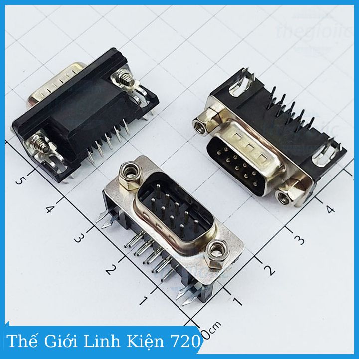 Bộ 2 cổng db9 đực thẳng