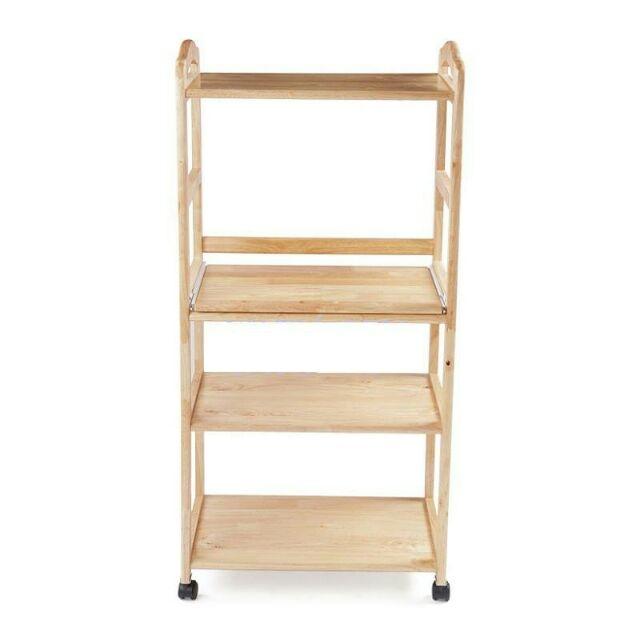 [HCM][Hàng Xuất Khẩu]Kệ gỗ để lò vi sóng 4 tầng