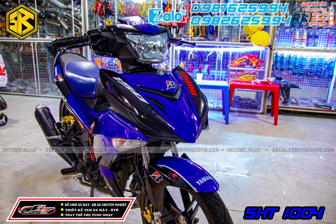tem trùm exciter 150 xanh đen