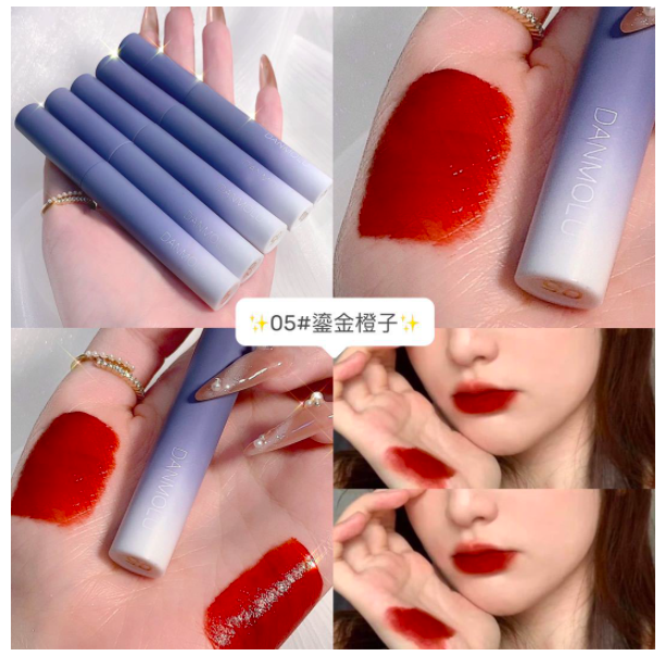 Sét 5 Cây Son Kem Lì DANMOLU Nội Địa Trung | Set 5 cây Son Danmolu nội địa trung - Set 5 cây Son màu đỏ - Hot trend 2021