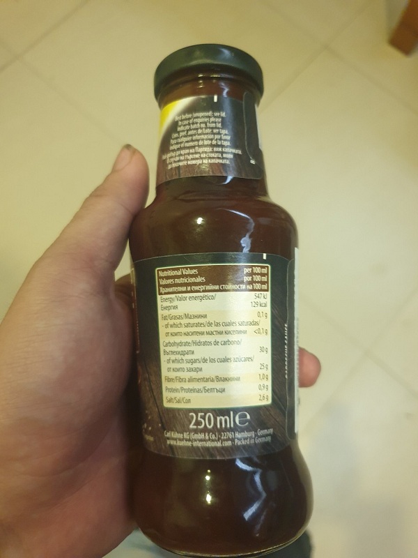 Sốt Barbecue Sauce Smoky Spicy – Hiệu Kuehne (250ml) nhập khẩu Đức