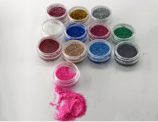 Phụ Kiện Nhũ Rắc Trang Trí Móng Tay - Makeup ( Nhũ Rắc Set 12 màu )