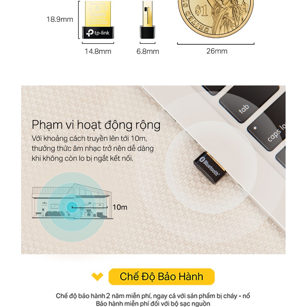 Usb Bluetooth Tplink Ub400 - Thiết Bị Kết Nối Bluetooth 4.0 Qua Cổng Usb