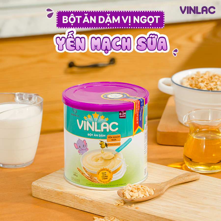Bột ăn dặm Vinlac vị Yến mạch sữa