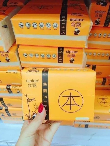 Giấy ăn gấu trúc Sipiao 1 thùng 30 gói