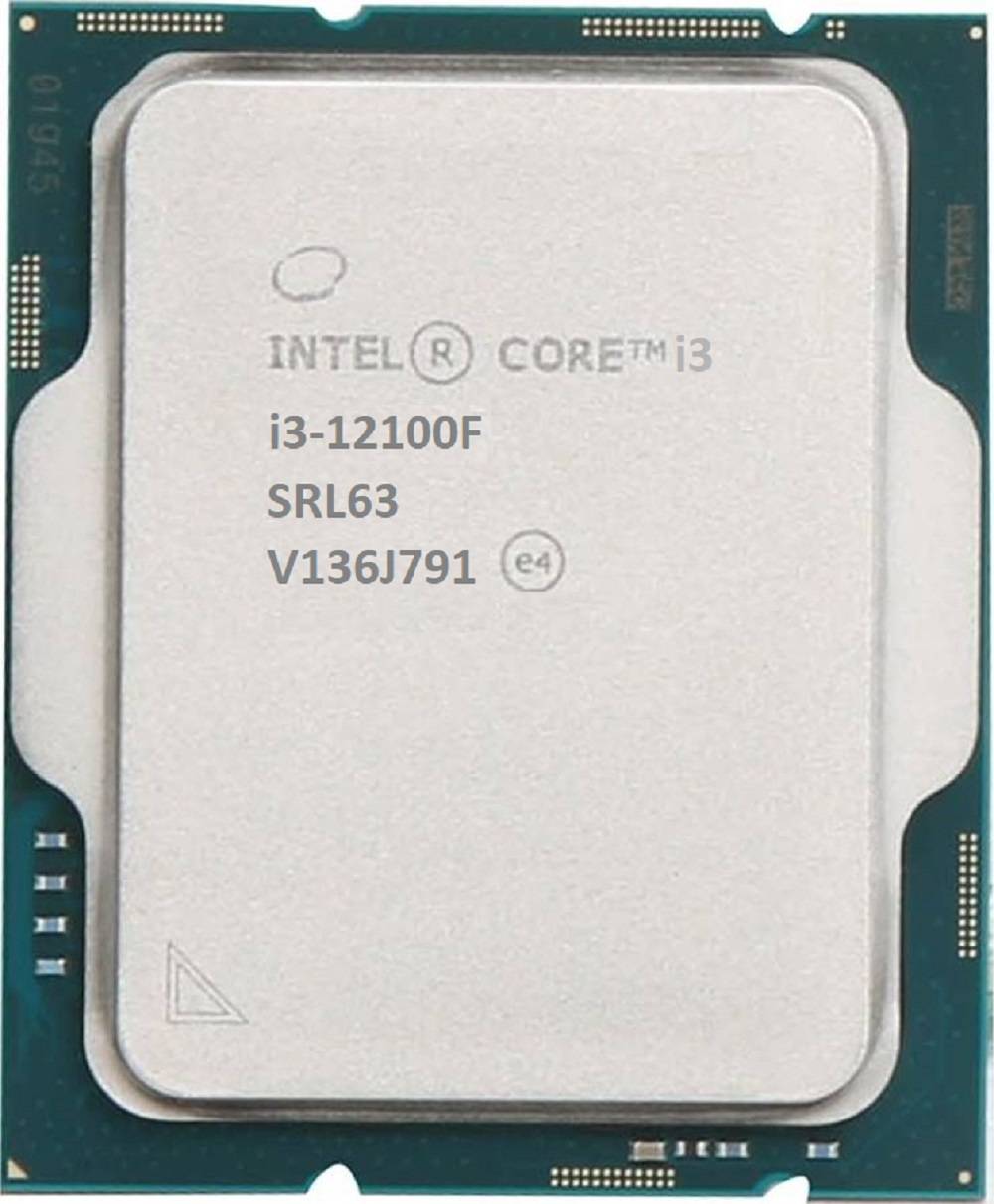 CPU Intel Core i3 12100F (Tray Không Box) - Bảo hành 3 năm