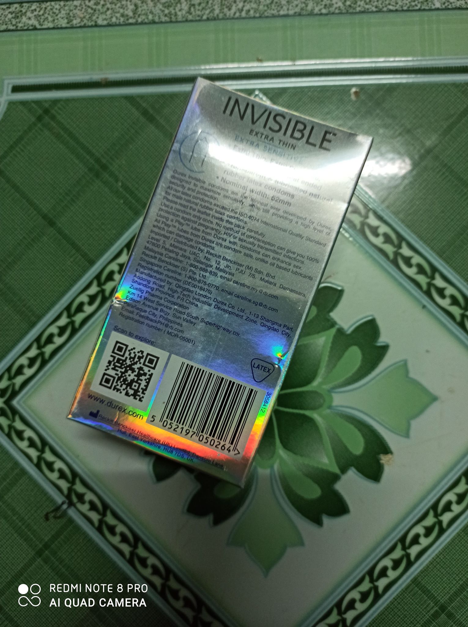 COMBO 4 HỘP DUREX INVISIBLE + GEL DUREX PLAY 50 ML