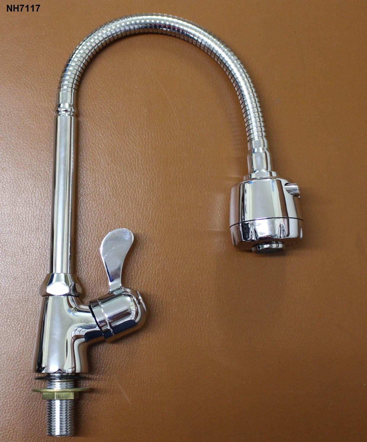 [HCM]Vòi rửa chén lạnh cần lò xo NH7117