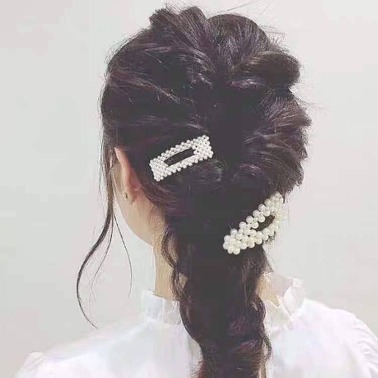 KẸP TÓC NỮ ĐÍNH NGỌC TRAI KIỂU HÀN QUỐC