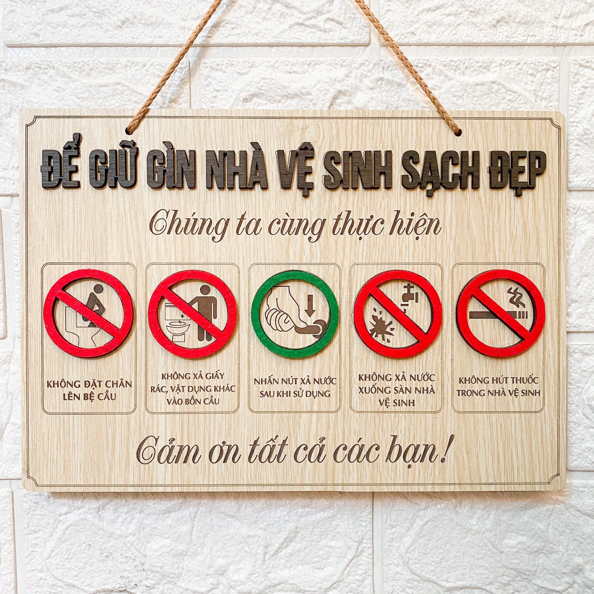 BẢNG GỖ TRANG TRÍ WC, BEDROOM  - OHAY (TH)