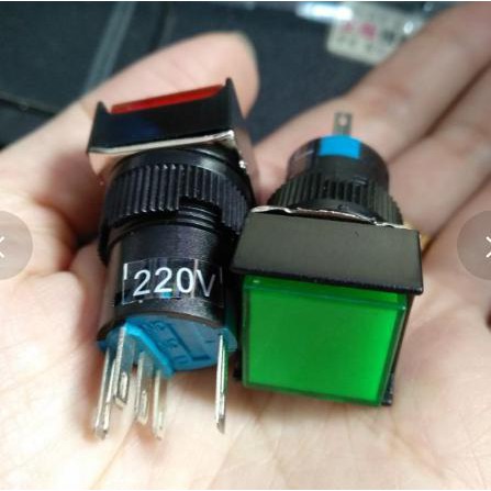 Công tắc có đèn phi 16, 5 chân 220v và 24v