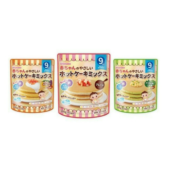 [HCM][Tặng gia vị rắc cơm]Bột Làm Bánh Pancake Wakodo cho bé ăn dặm 9M+