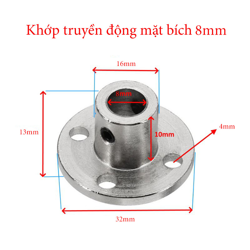Khớp truyền động mặt bích 8mm