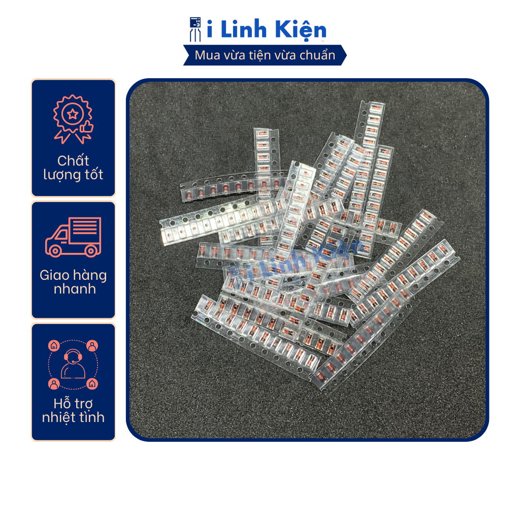 Diode 1N4148 màu đỏ túi 10 con.